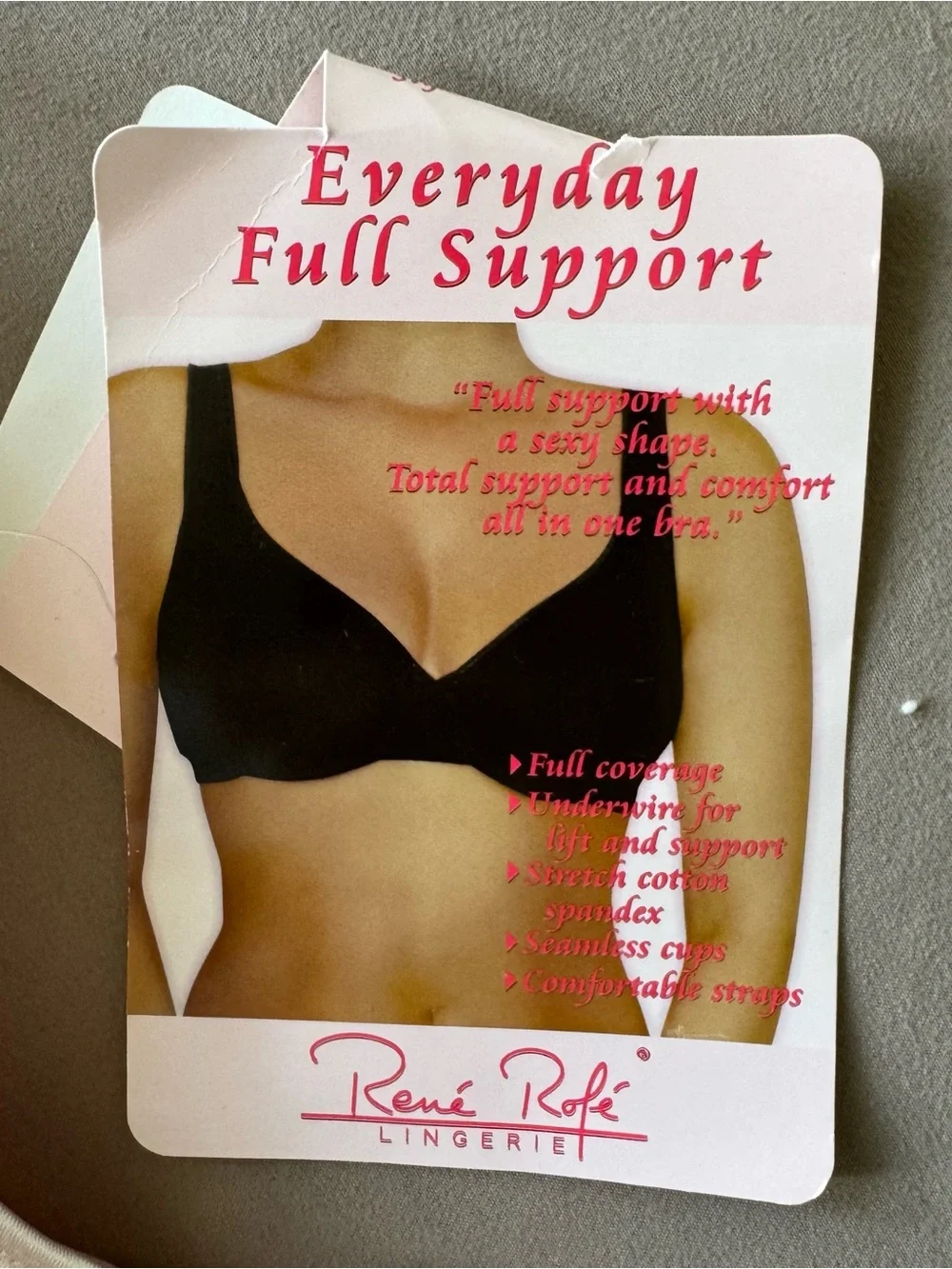 Rene Rofe Everyday Full Support Unpadded Bra - Picture 2 of 6